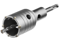 Коронка по бетону SDS Plus 55мм в сборе с державкой